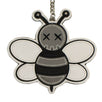 CHRISTIAN DIOR HOMME X KAWS Leather Bee Key Chain - Black And White