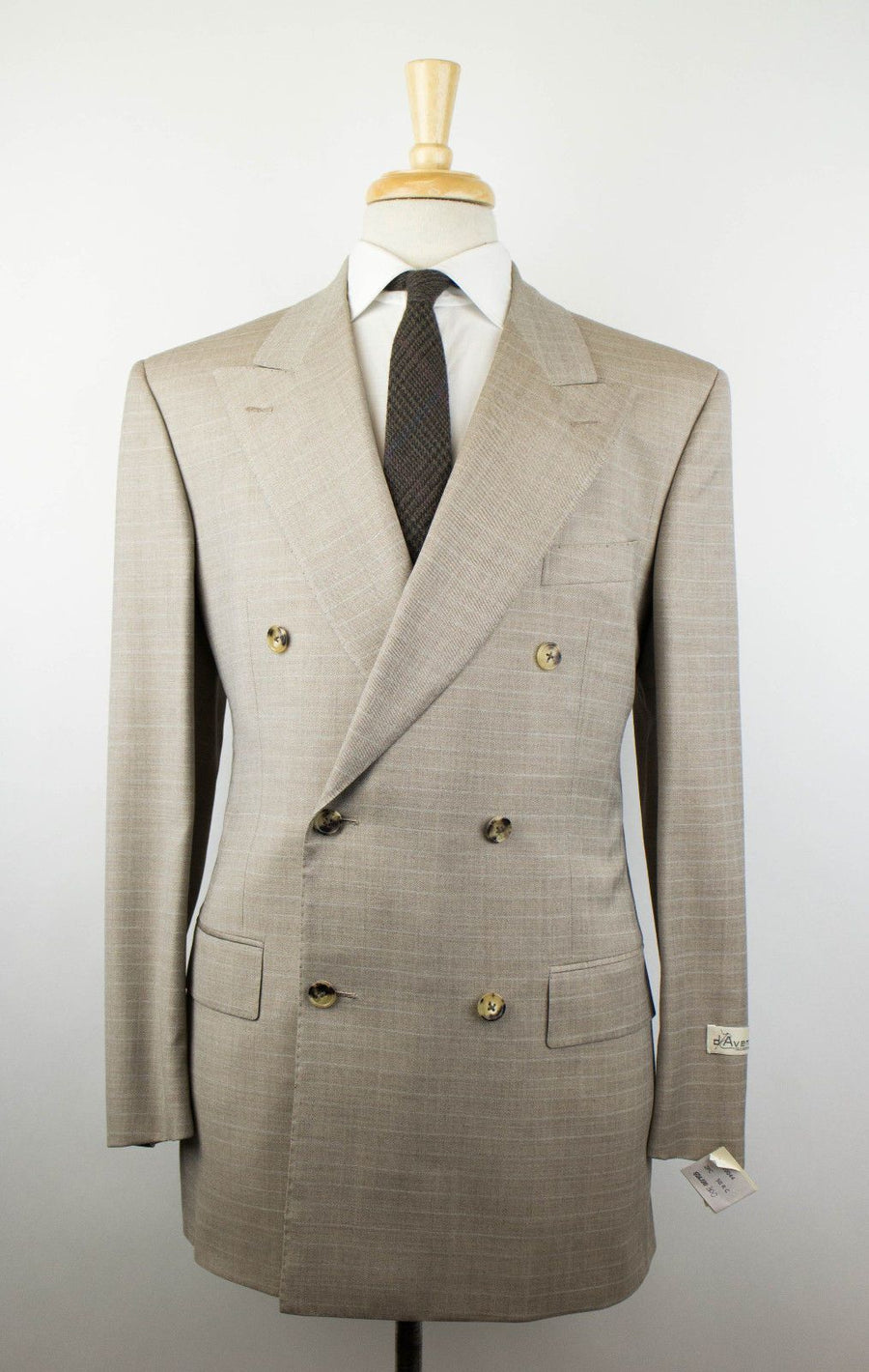 Super 150's Wool Double Breasted Suit - Brown