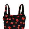 Stars & Hearts One Piece Swim Suit - Black