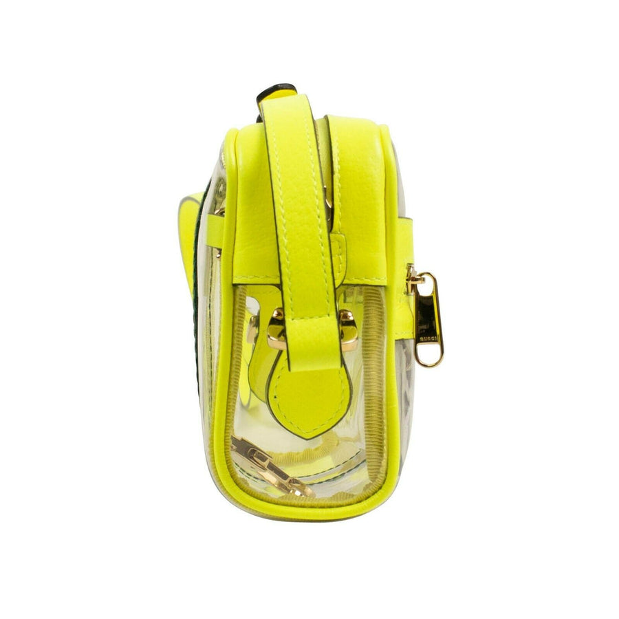 Clear Ophidia Neon Cross Body Bag - Clear / Yellow