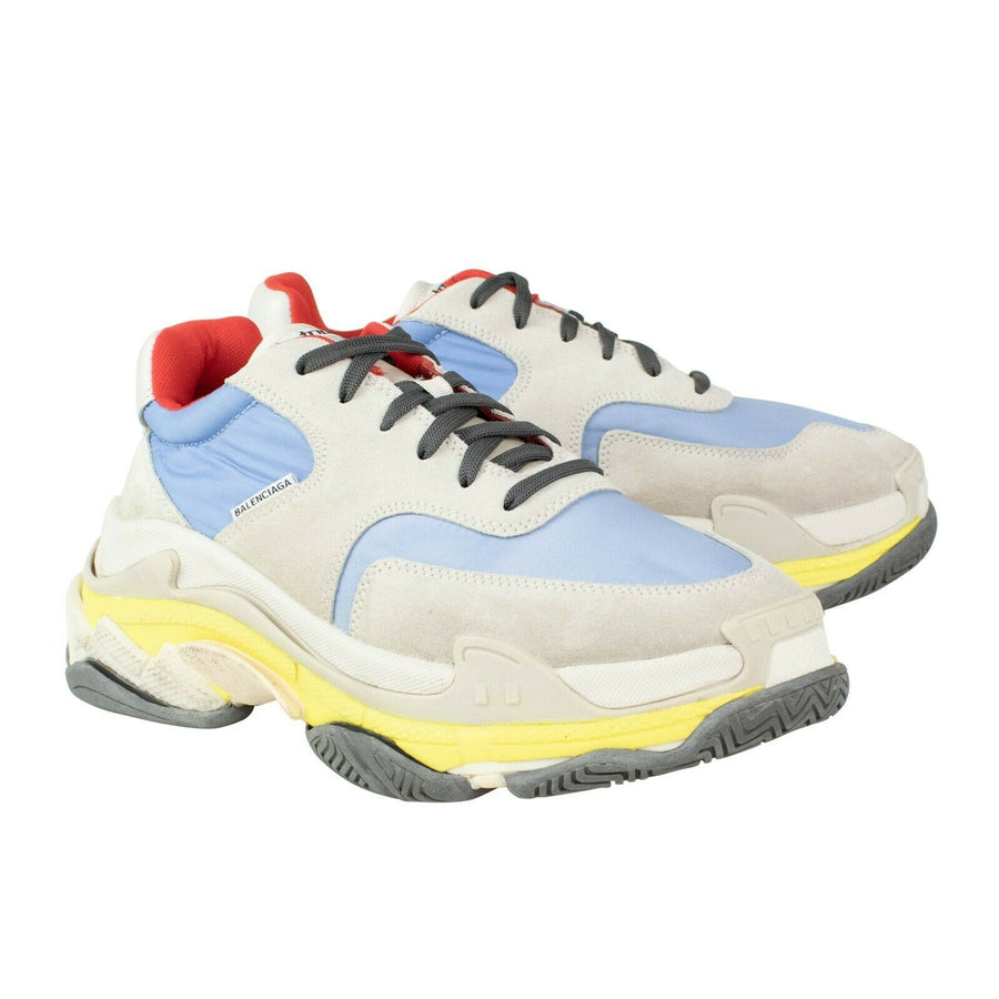 Men's Suede & Nylon Triple S Chunky Sneakers - Gray / Multi