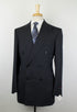 Drop 7 Striped Wool Double Breasted Suit - Gray