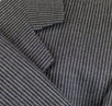 Drop 7 Striped Wool 3 Roll 2 Button Suit - Gray