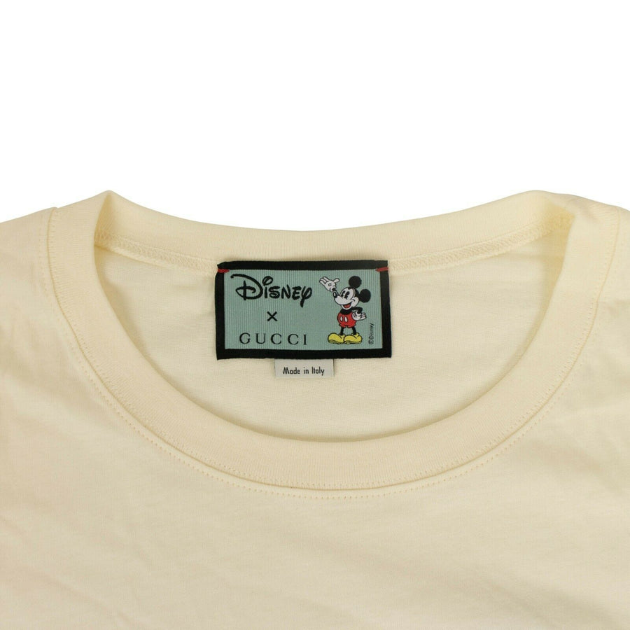 GUCCI x DISNEY Cotton Mickey Mouse Print Over-Sized T-Shirt - Off-White