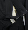 Drop 6 Striped Wool 3 Button Suit - Black