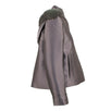 Short Fur Trim Hood Down Filled Coat - Gray