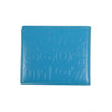 Leather Number Embossed Bi-Fold Wallet - Blue