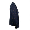 Cambridge Horse Pattern Gabardine Blazer Jacket - Blue