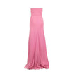 Strapless Silk Long Dress Gown - Pink