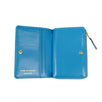 Leather Number Embossed Organizer Wallet - Blue