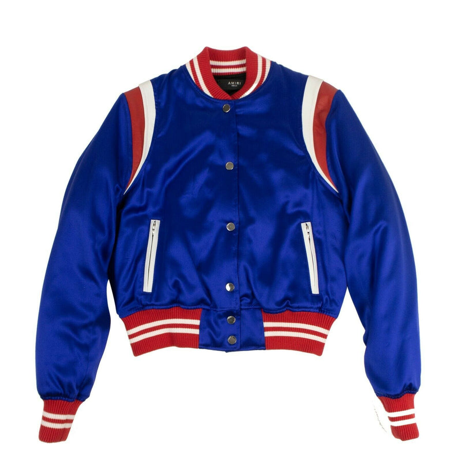 Varsity Baseball Bomber Jacket - Blue / Red