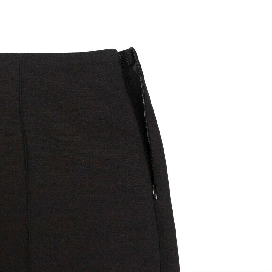 Wool Blend Wide Shorts - Black