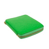 Leather Number Embossed Patchwork Square Wallet - Green