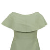 Knit A-Line Caped Knee Length Dress Size - Green