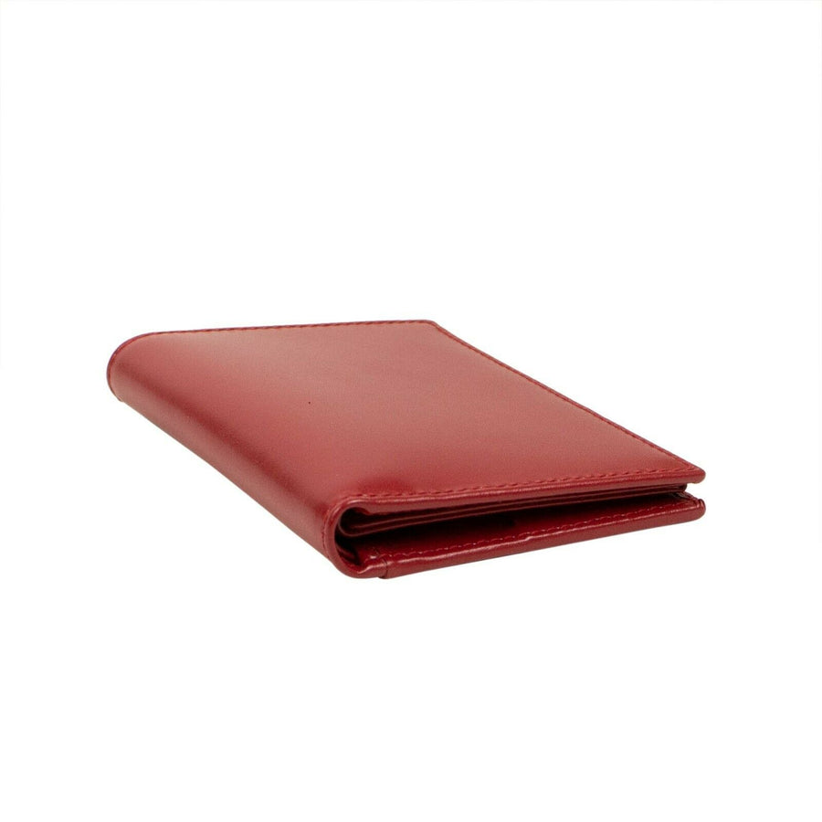 Leather Cardholder Wallet - Red