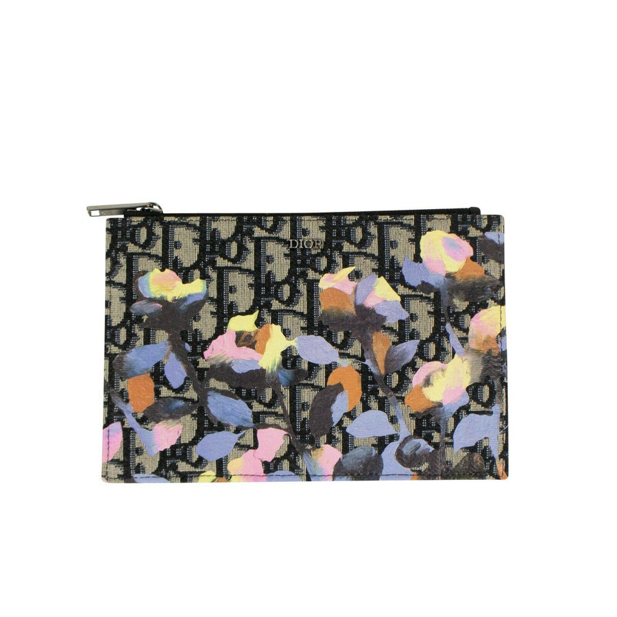 Alex Foxton Print Card Holder Pouch - Beige And Black