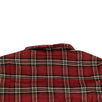 Laced Plaid Button Down Shirt - Red