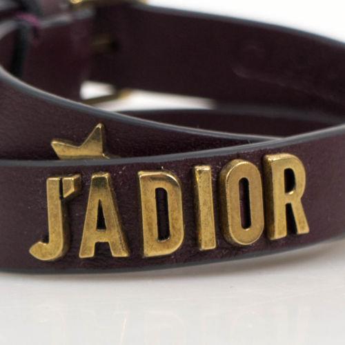 J'ADIOR Brown Leather Two Loop Bracelet