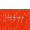 Leather Number Embossed Wallet Pouch - Orange