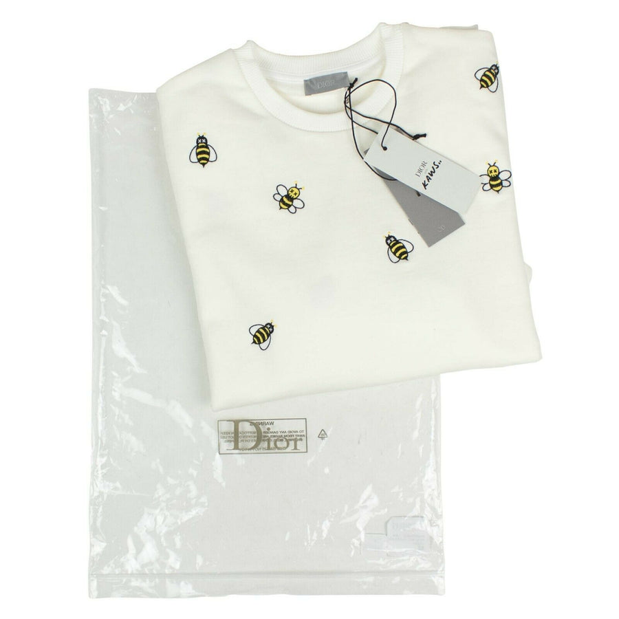 Dior X Kaws Bees Crew Neck Pullover Sweater - Off White