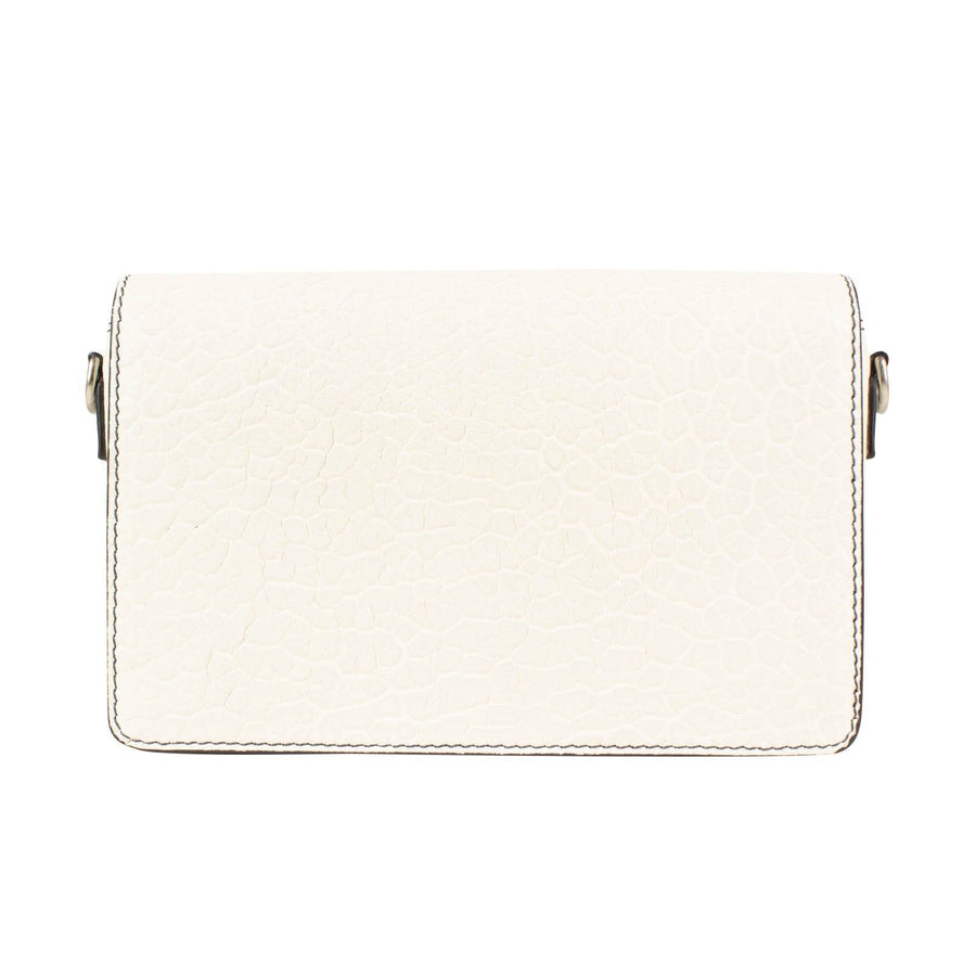 Pebbled Leather Dio(r)evolution Hand Bag - White