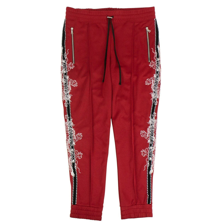 Polyester Souvenir Classic Track Jogger Pants - Red