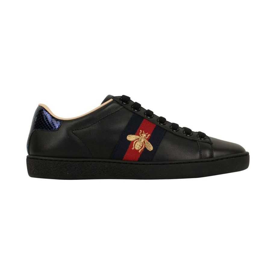 Ace Embroidered Sneakers - Black