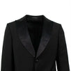 Wool Two Button Tuxedo Suit - Black