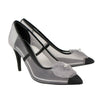 Chanel Mesh And Grosgrain Flower Cap Toe Pumps - Gray