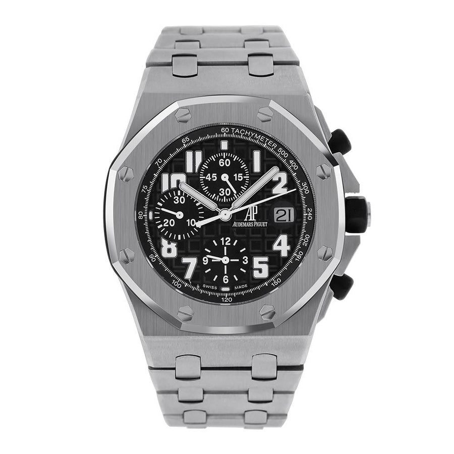 Audemars Piguet Royal Oak Offshore, Stainless Steel Black 42MM Chronograph 26170ST.OO.1000ST.08(PRE-OWNED)