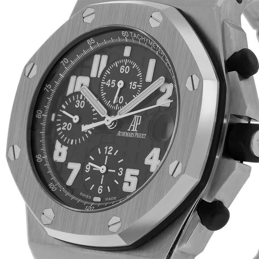 Audemars Piguet Royal Oak Offshore, Stainless Steel Black 42MM Chronograph 26170ST.OO.1000ST.08(PRE-OWNED)