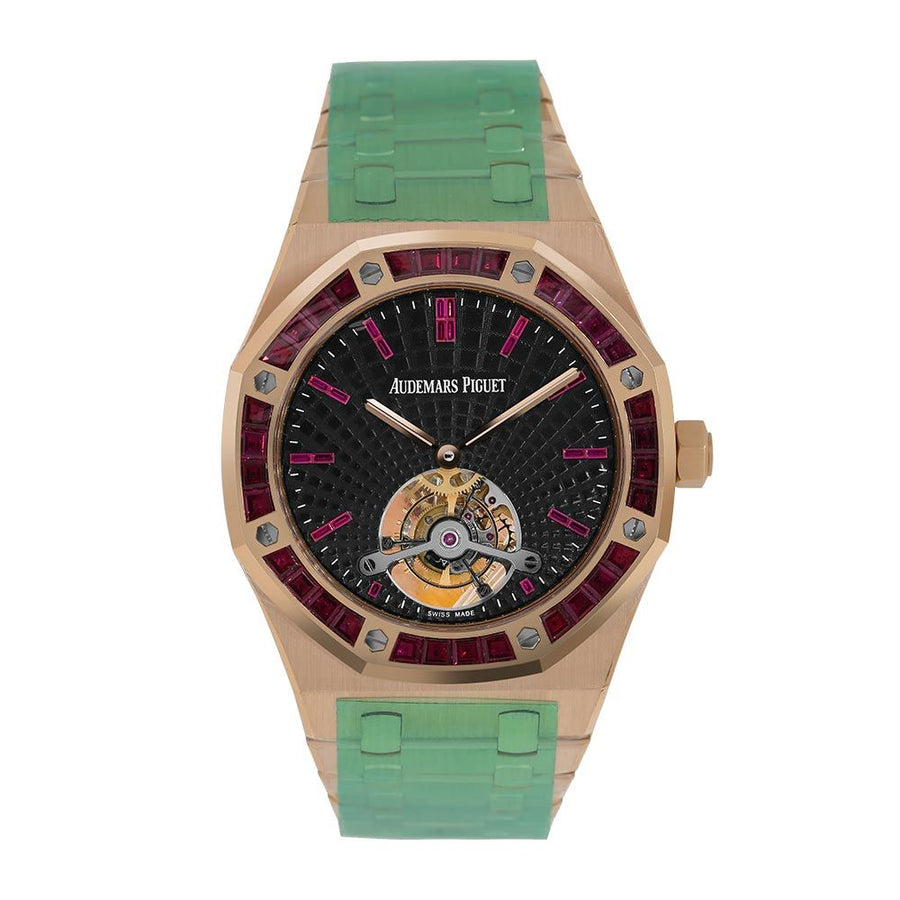 Audemars Piguet Royal Oak, Rose Gold Ruby Tourbillon Extra-Thin 41MM Watch 26521OR.RR.1220OR.01