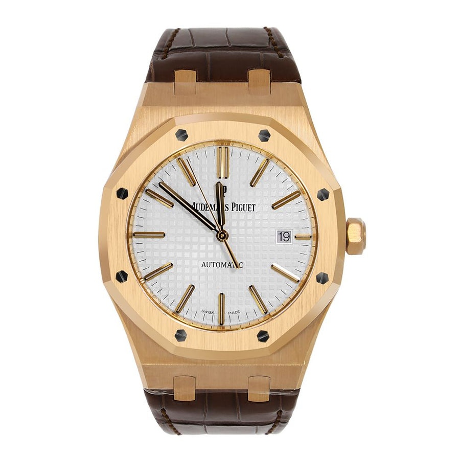 Audemars Piguet Royal Oak, Rose Gold White Dial 41MM Watch 15400OR.OO.D088CR.01(PRE-OWNED)