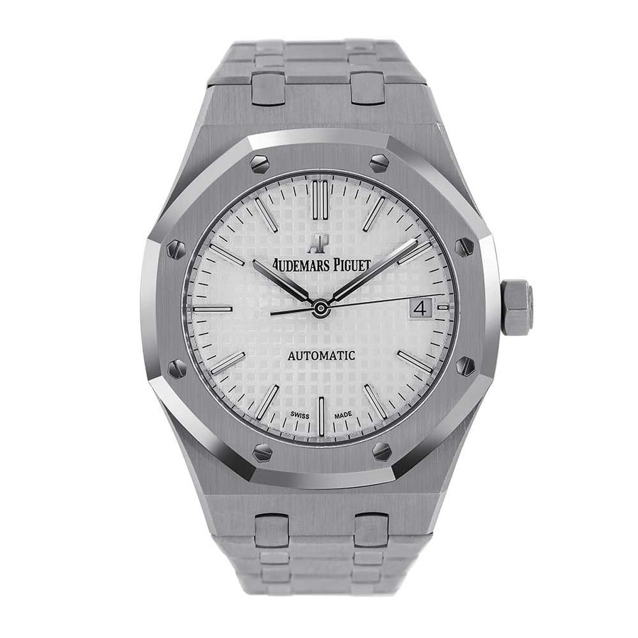 Audemars Piguet Royal Oak, Stainless-Steel White Dial 37MM Watch 15450ST.OO.1256ST.01(PRE-OWNED)