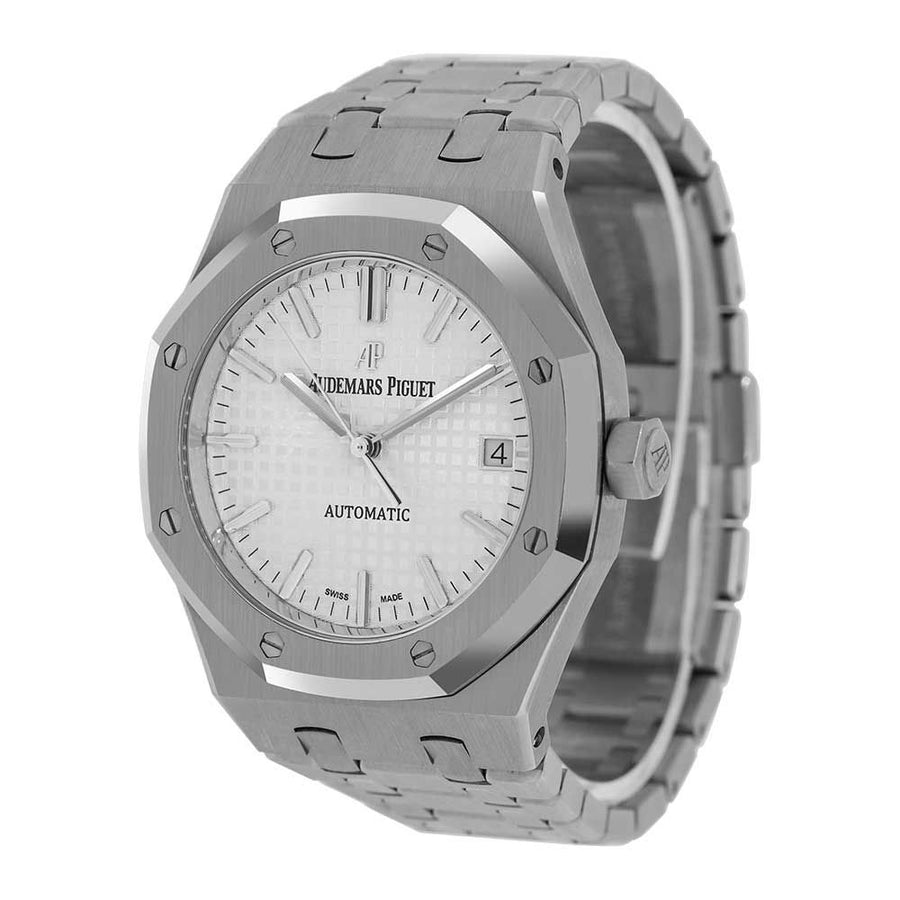 Audemars Piguet Royal Oak, Stainless-Steel White Dial 37MM Watch 15450ST.OO.1256ST.01(PRE-OWNED)