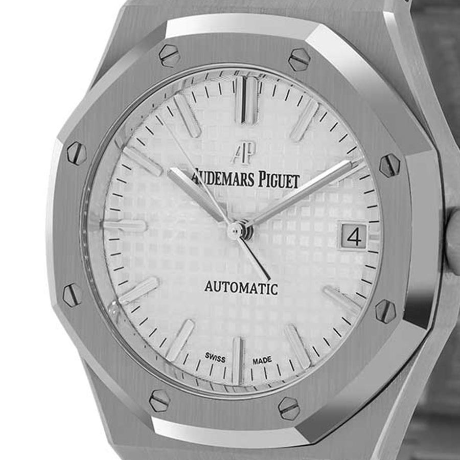 Audemars Piguet Royal Oak, Stainless-Steel White Dial 37MM Watch 15450ST.OO.1256ST.01(PRE-OWNED)