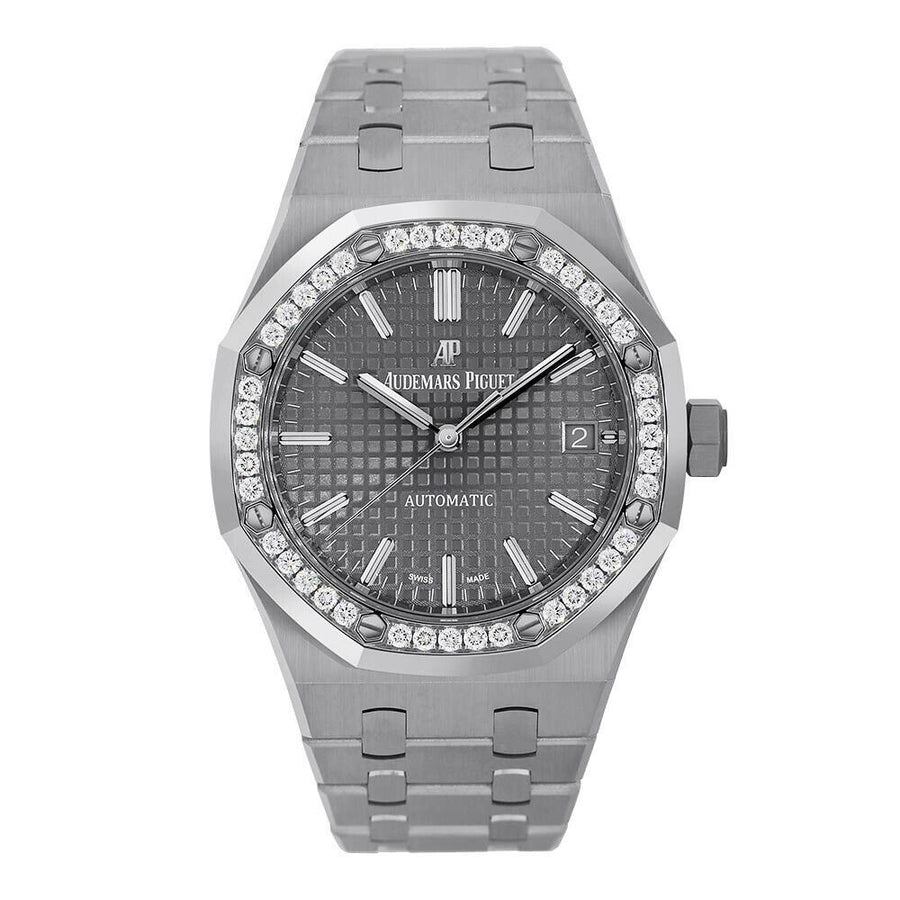 Audemars Piguet Ladies Royal Oak, Steel Diamond 37MM Watch 15451ST.ZZ.1256ST.02