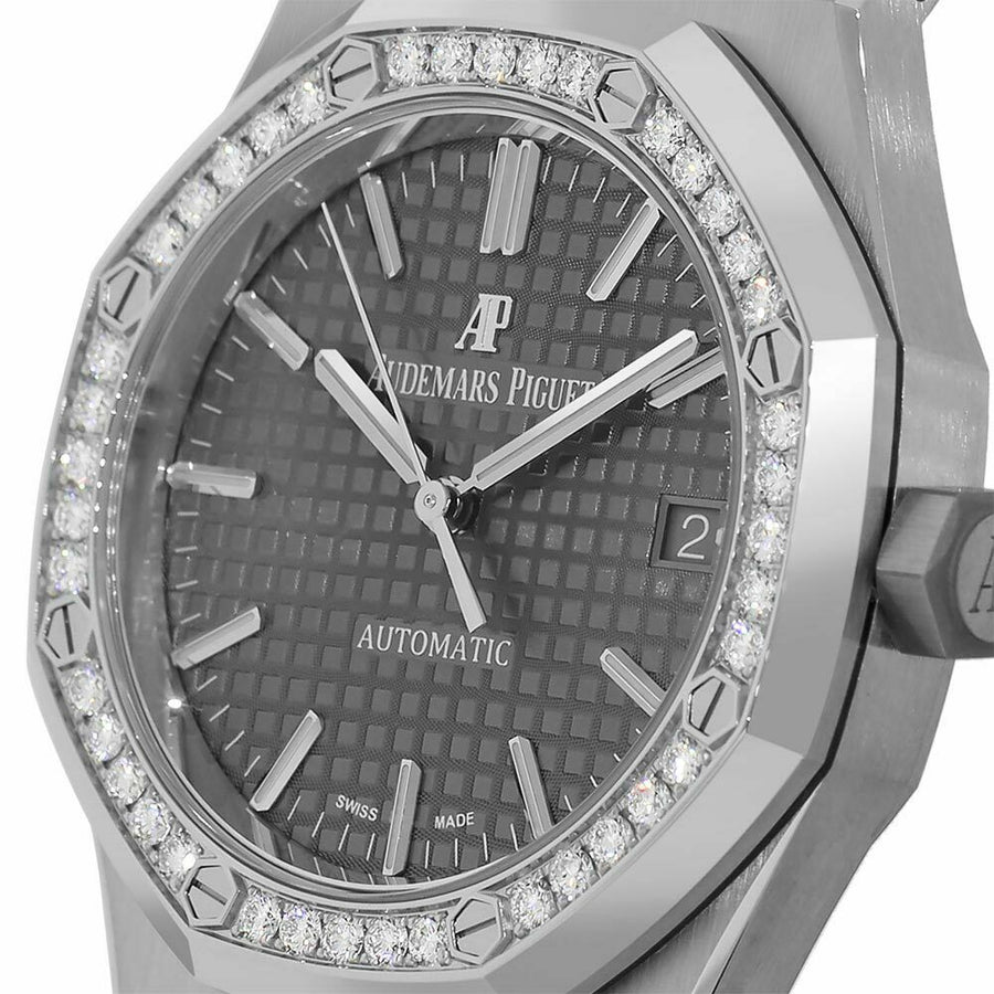 Audemars Piguet Ladies Royal Oak, Steel Diamond 37MM Watch 15451ST.ZZ.1256ST.02