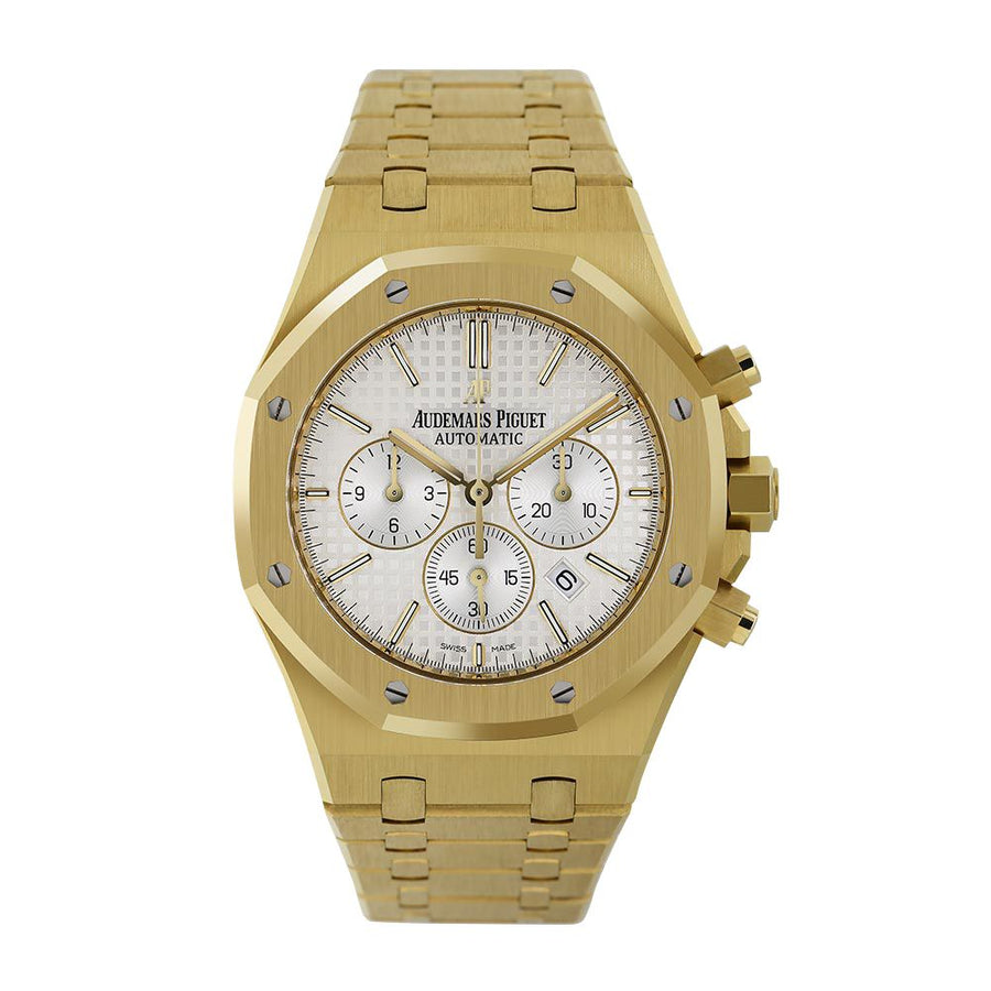 Audemars Piguet Royal Oak,Yellow Gold White Dial 41MM Watch 26320BA.OO.1220BA.01(PRE-OWNED)