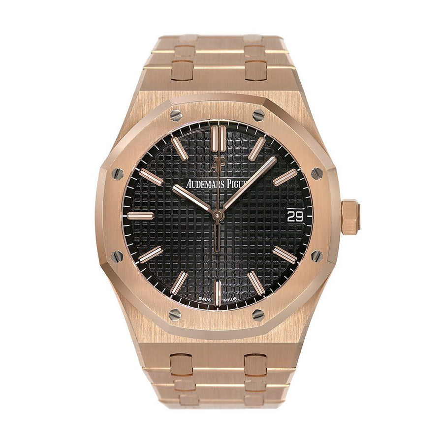 Audemars Piguet Royal Oak, Rose Gold Black Dial 41MM Watch 15500OR.OO.1220OR.01(PRE-OWNED)