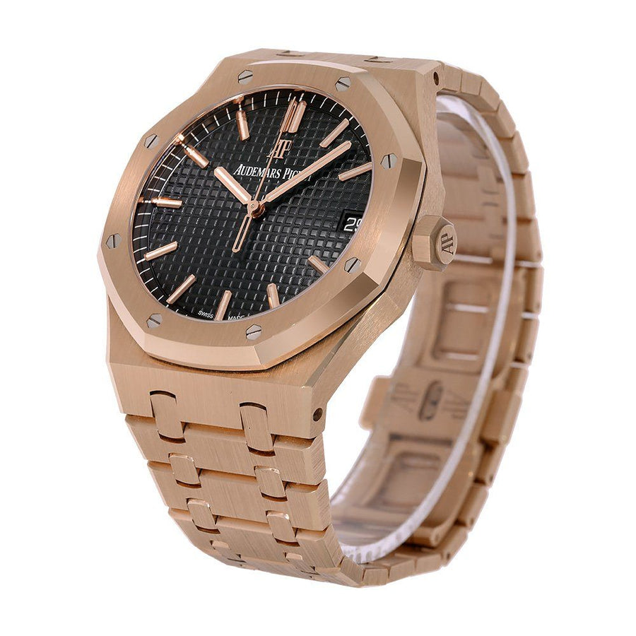 Audemars Piguet Royal Oak, Rose Gold Black Dial 41MM Watch 15500OR.OO.1220OR.01(PRE-OWNED)