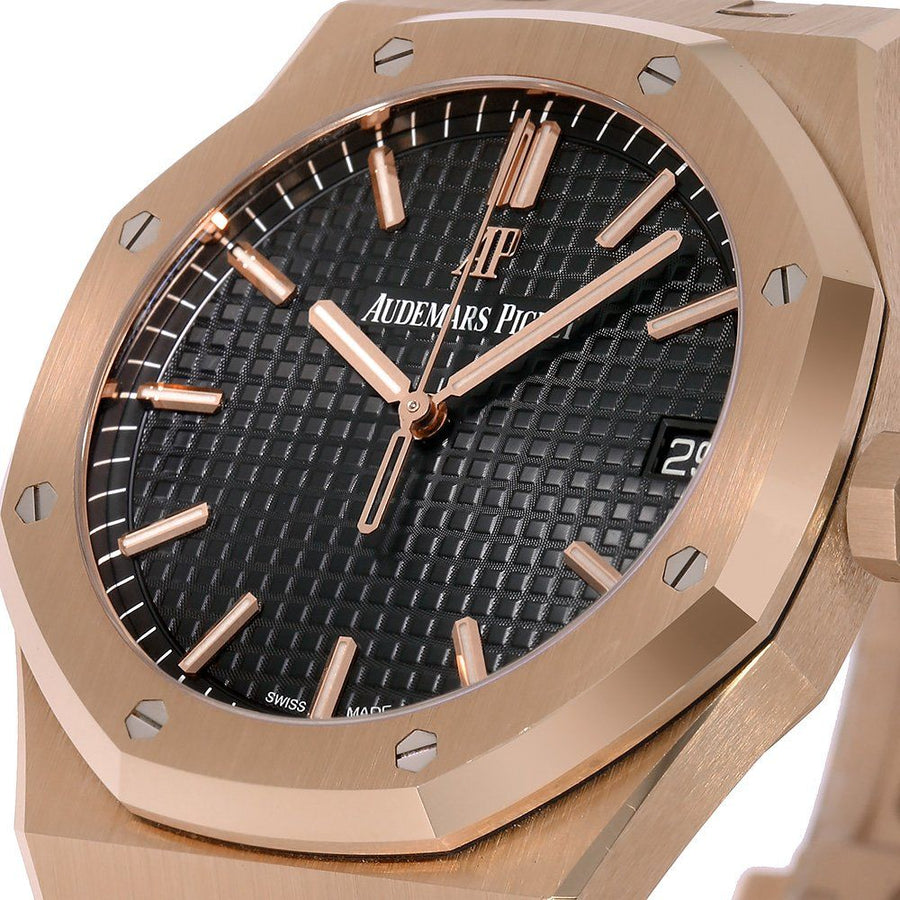 Audemars Piguet Royal Oak, Rose Gold Black Dial 41MM Watch 15500OR.OO.1220OR.01(PRE-OWNED)