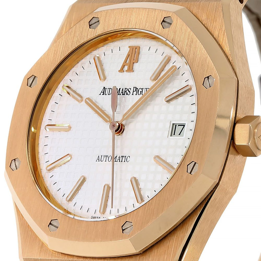 Audemars Piguet Royal Oak,Rose Gold White 39MM Watch 15300OR.OO.D088CR.02(PRE OWNED)