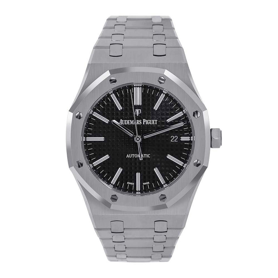 Audemars Piguet Royal Oak, Stainless-Steel Black 41MM Watch 15400ST.OO.1220ST.01(PRE-OWNED)