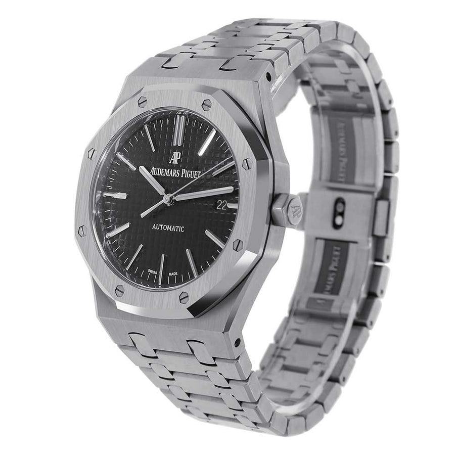 Audemars Piguet Royal Oak, Stainless-Steel Black 41MM Watch 15400ST.OO.1220ST.01(PRE-OWNED)