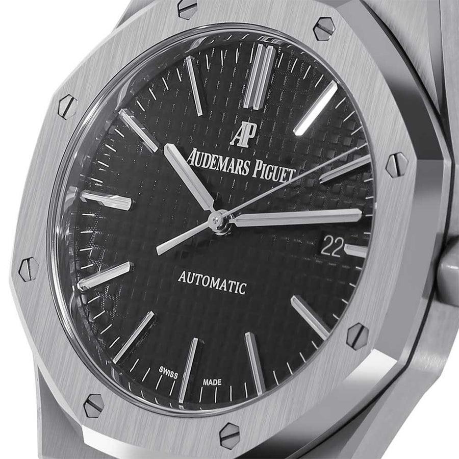 Audemars Piguet Royal Oak, Stainless-Steel Black 41MM Watch 15400ST.OO.1220ST.01(PRE-OWNED)