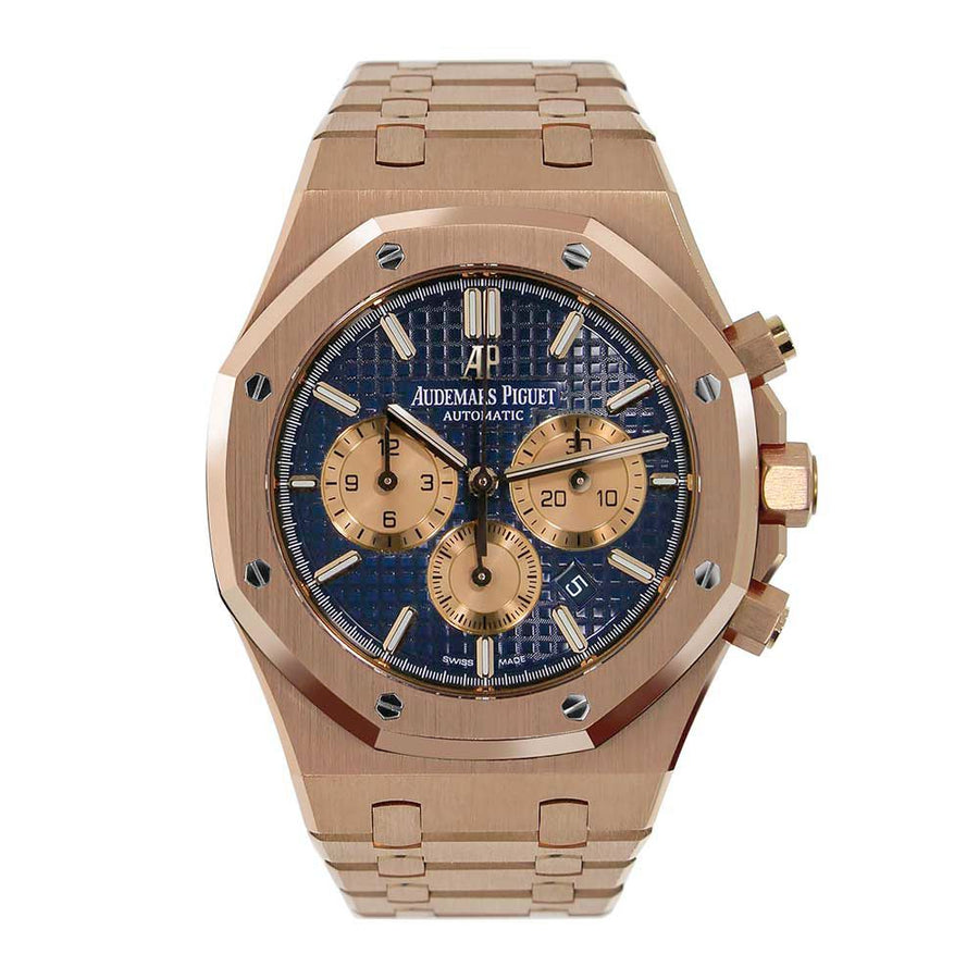 Audemars Piguet Royal Oak, Rose Gold Blue Dial 41MM Watch 26331OR.OO.1220OR.01(PRE-OWNED)