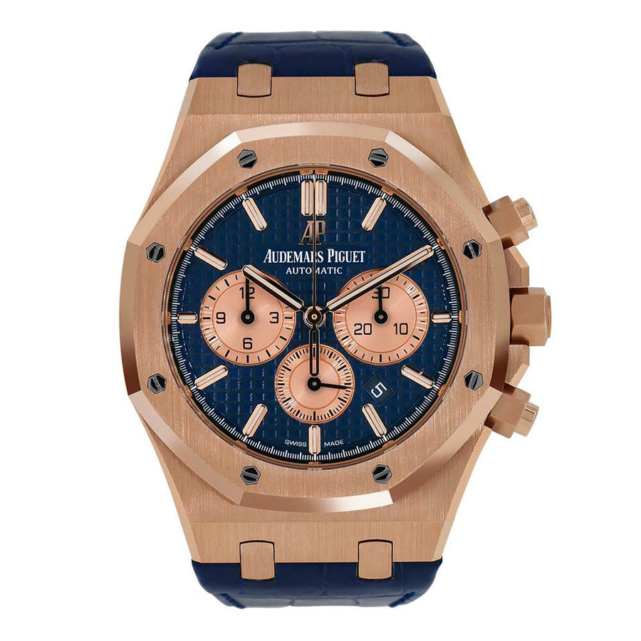 Audemars Piguet Royal Oak, Rose Gold and Blue 41MM Watch 26331OR.OO.D315CR.01