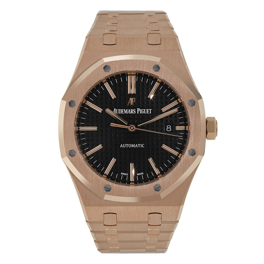 Audemars Piguet Royal Oak, Rose Gold Black Dial Watch 15400OR.OO.1220OR.01(PRE-OWNED)