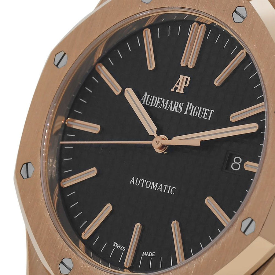 Audemars Piguet Royal Oak, Rose Gold Black Dial Watch 15400OR.OO.1220OR.01(PRE-OWNED)